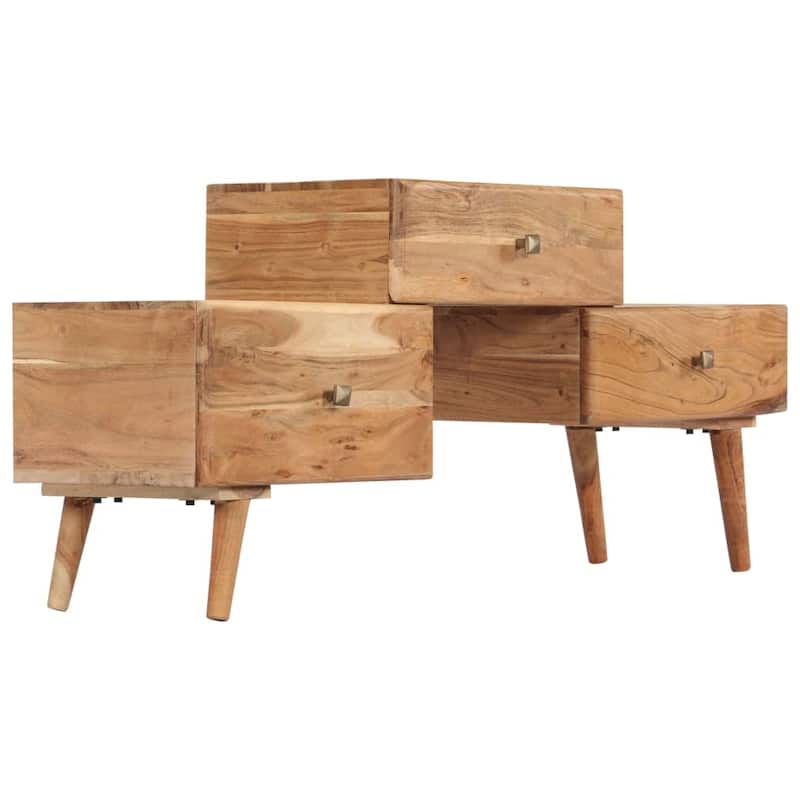 vidaXL TV Stand 42.5"x11.8"x19.3" Solid Wood Acacia