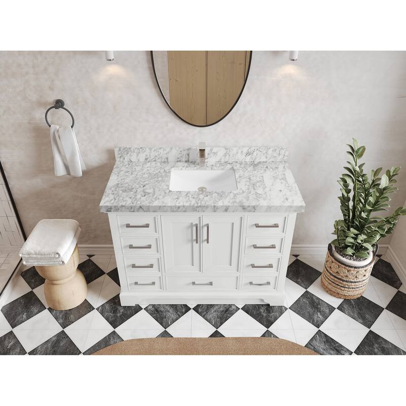 Willow Collections 48 x 22 Charlotte Single Sink Bathroom Vanity with Countertop