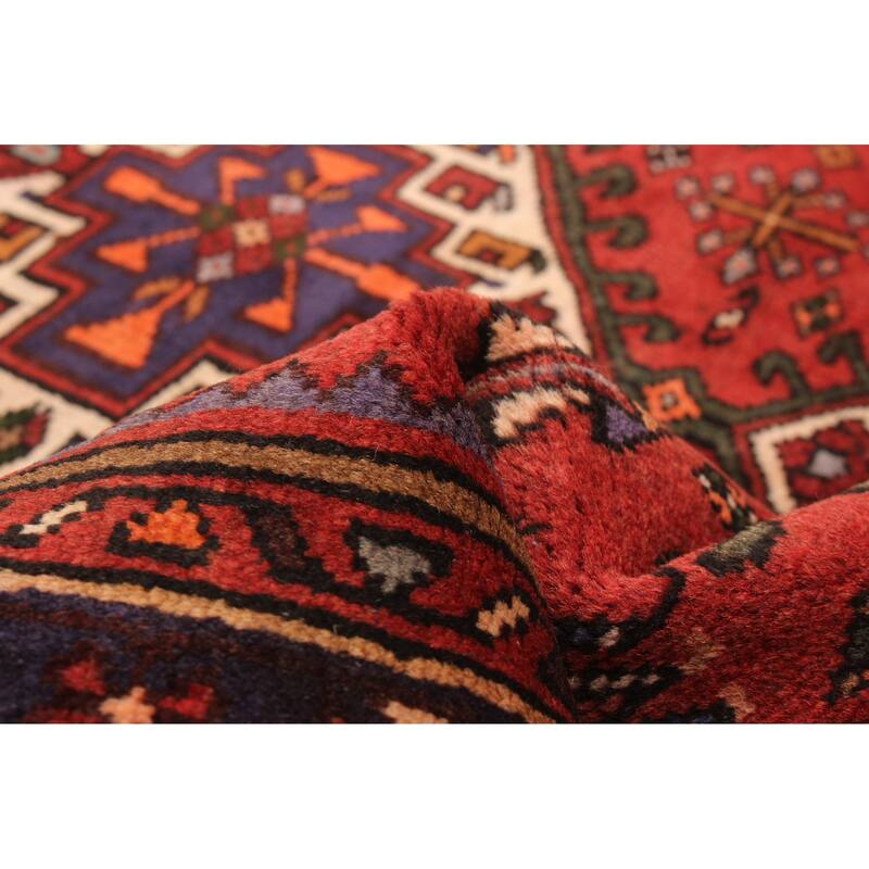 ECARPETGALLERY Hand-knotted Andelz Red Wool Rug - 3' 3" x 6' 4"