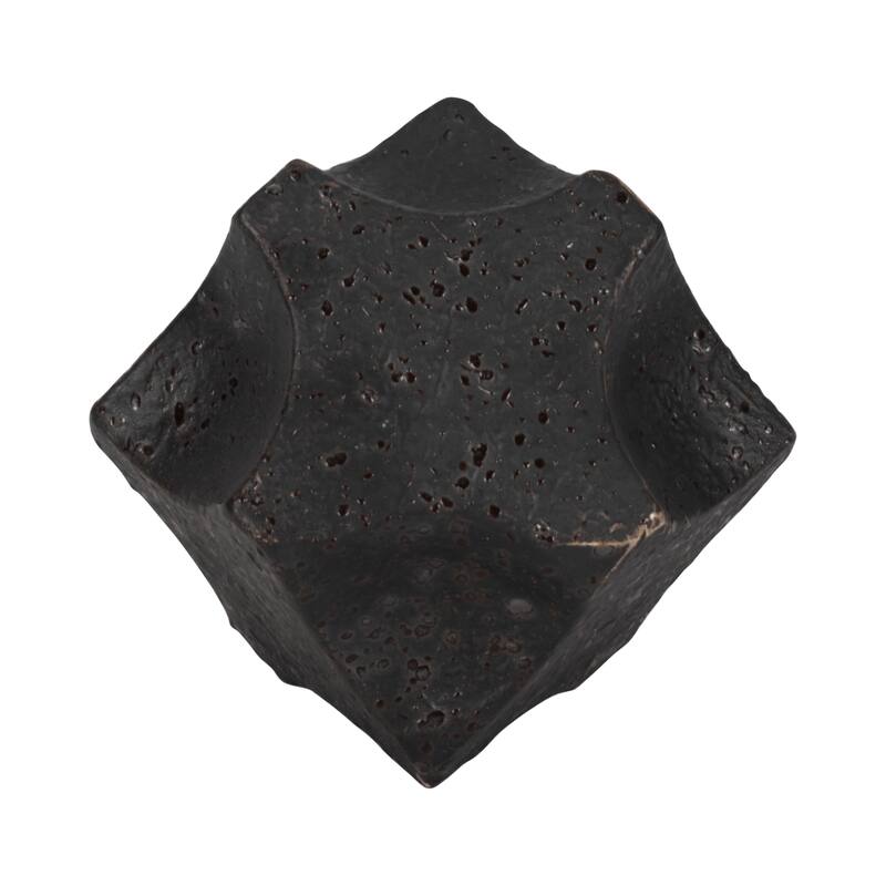Sagebrook Home Textured Geometric Orb, Black