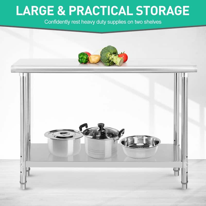 Stainless Steel Worktable, Commercial Workstation