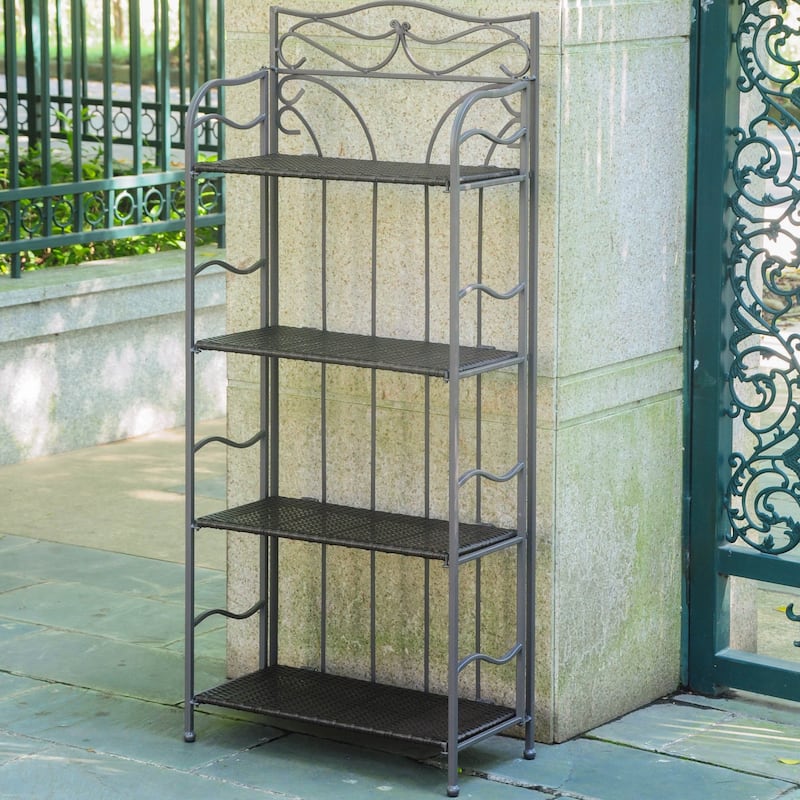 Valencia 4-tier Folding Bakers Rack - Chocolate