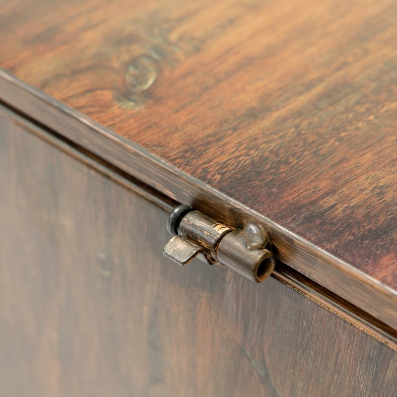 Anmytek Imitation Wood Grain Propane Tank Cover, Rustic Farmhouse Outdoor Patio Heater Tank Enclosure with Hinged Lid