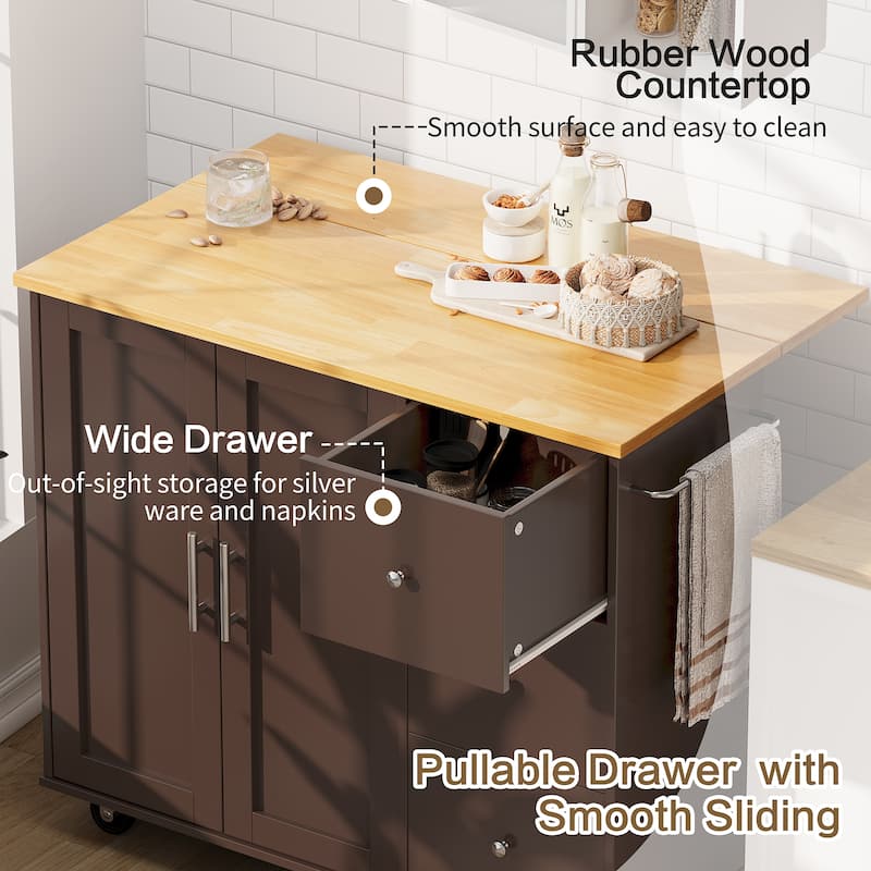 Futzca Storage Kitchen Island Cart