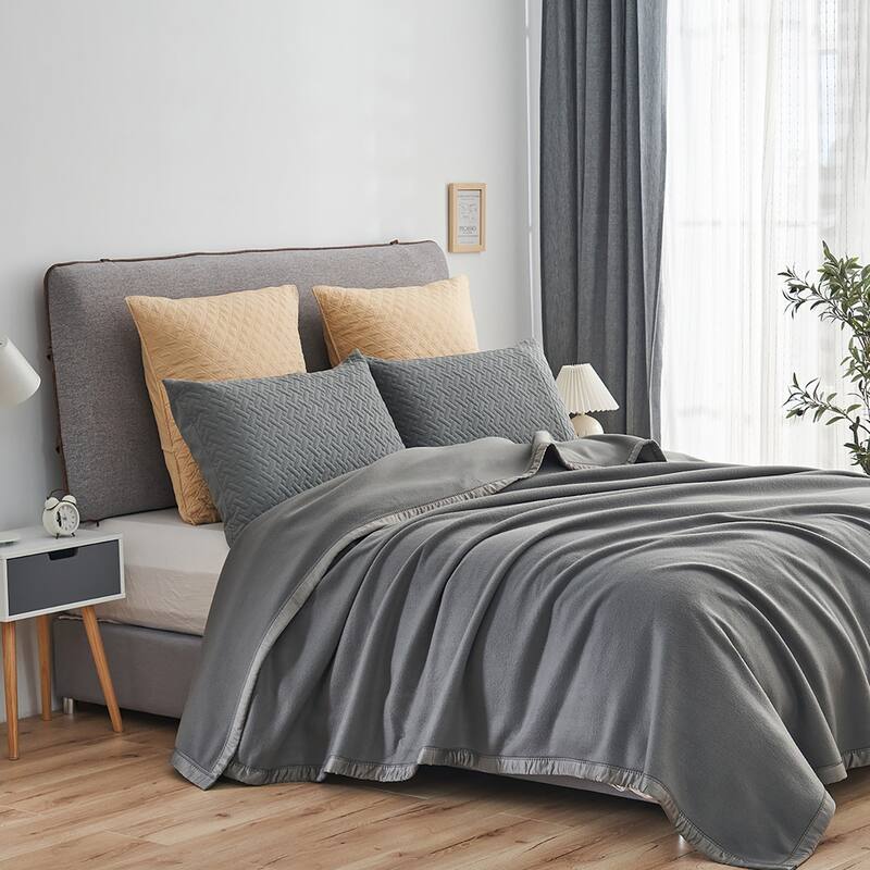 All Seasons Year Round Sheet Blanket with Satin Hem
