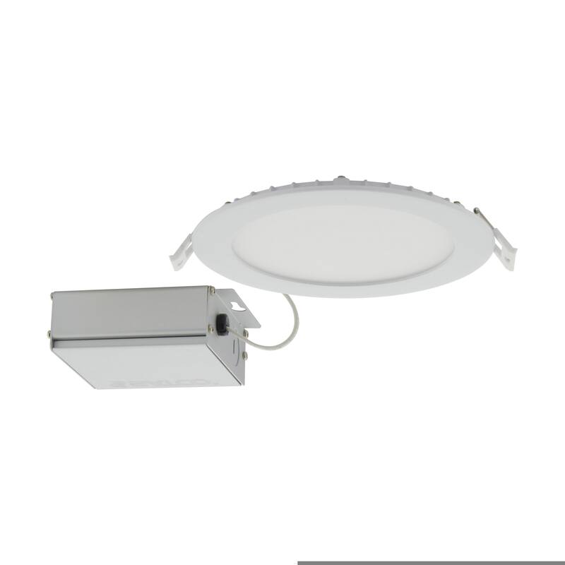 12 Watt LED Direct Wire Downlight Edge-lit 6 in. CCT Selectable 120V Dimmable Round Remote Driver