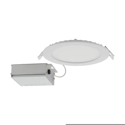 12 Watt LED Direct Wire Downlight Edge-lit 6 in. CCT Selectable 120V Dimmable Round Remote Driver