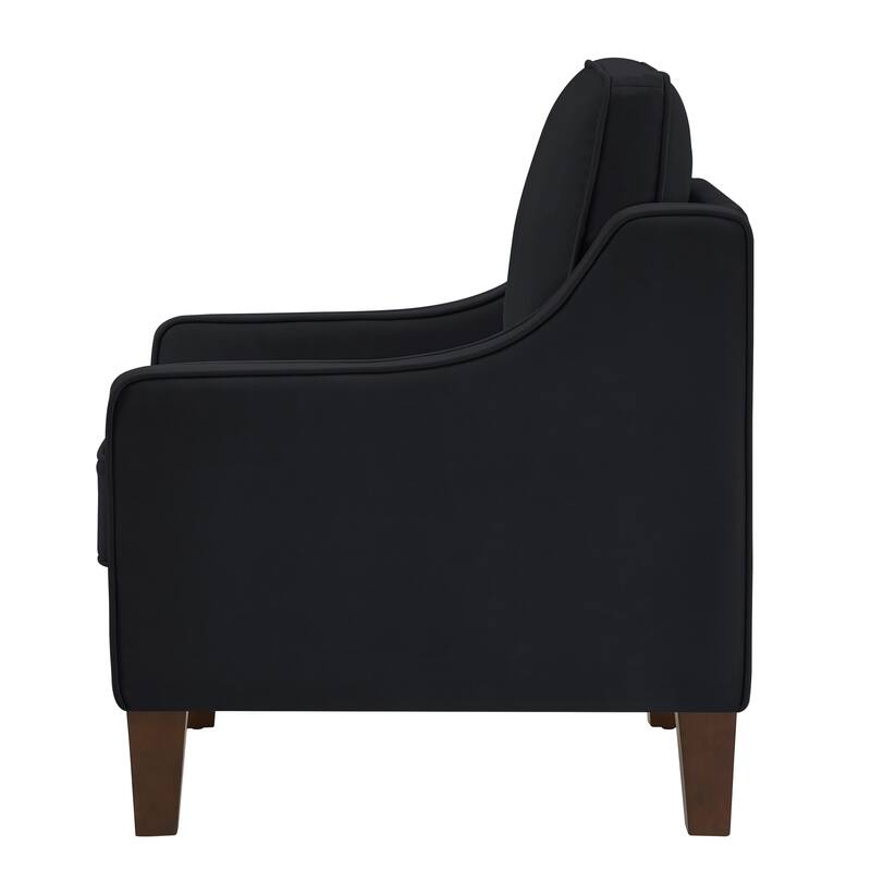 Armchair, Single Seat Sofa Chair with Wooden Legs, Velvet Accent Chair