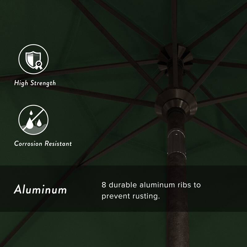 California Umbrella 9' Rd Alum Crank Open Auto Tlit Patio Umbrella