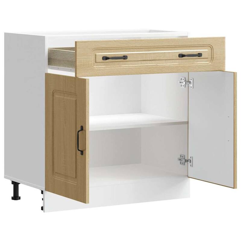 vidaXL Kitchen Base Cabinet Sonoma oak Engineered wood Medium - 18.1 x 31.5 x 32.1