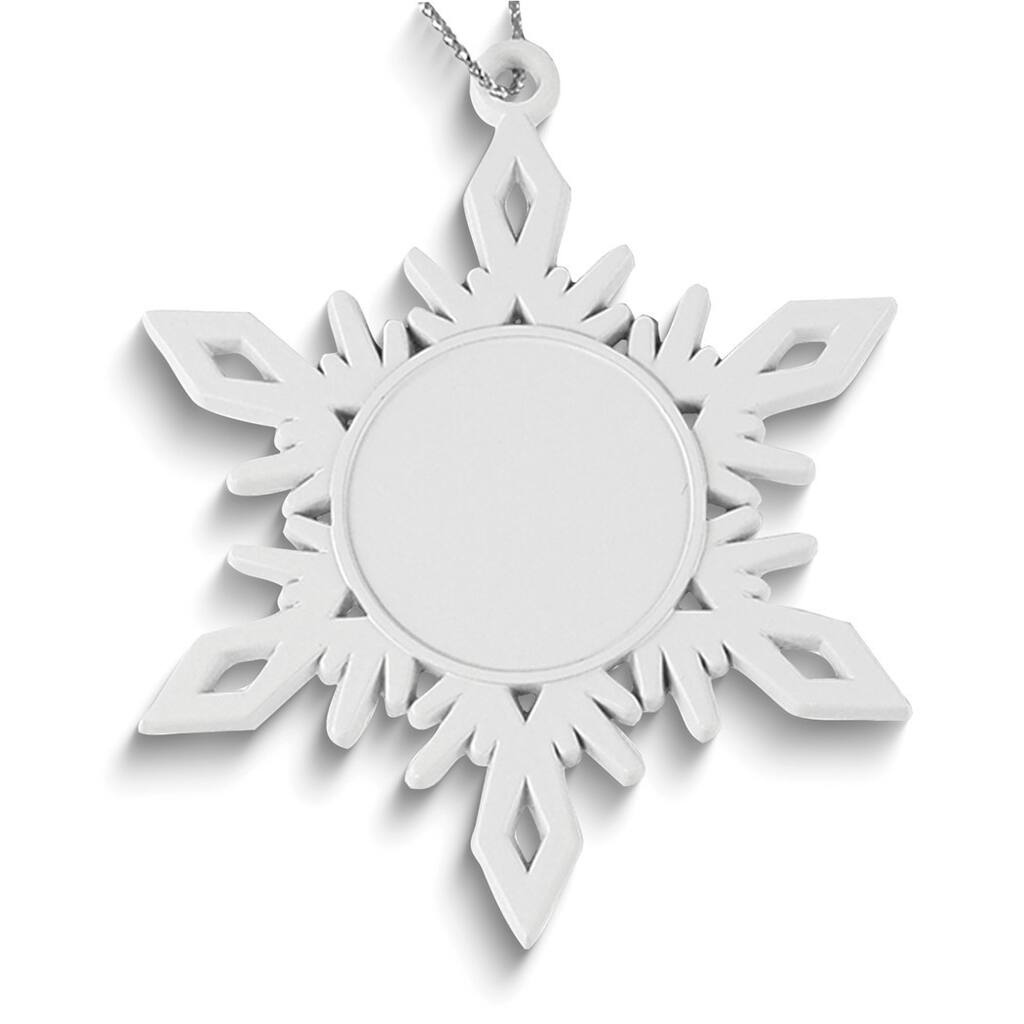 Curata White Pewter Snowflake Ornament