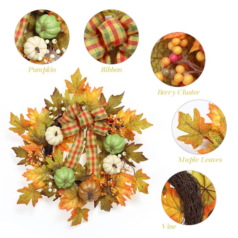 20" Fall Thanksgiving Wreath