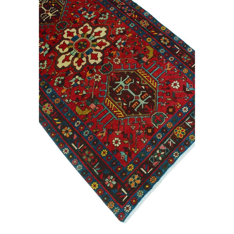 Fine Vintage Distressed Arelis Red/Beige Runner - 3'3" x 11'4"