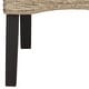 preview thumbnail 17 of 16, SAFAVIEH Ilya Woven Wicker Dining Chair Set of 2, Grey, Transitional - 17.3" x 24" x 39.3"