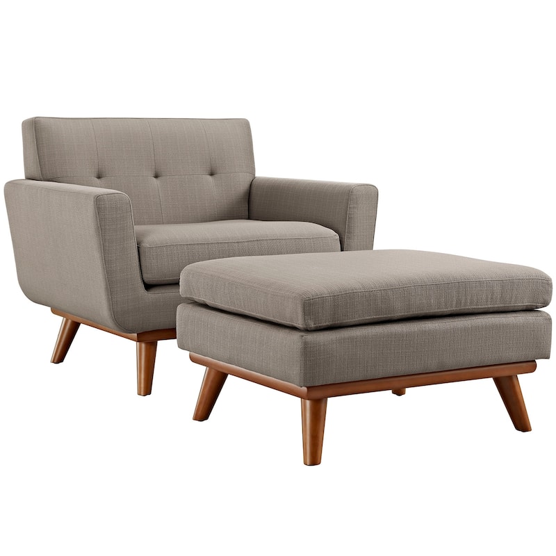 Engage Mid Century Chair Ottoman Set