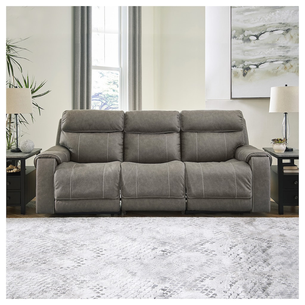 Signature Design by Ashley Starbot Gray 3-Piece Power Reclining Sofa - 101"W x 42"D x 42"H