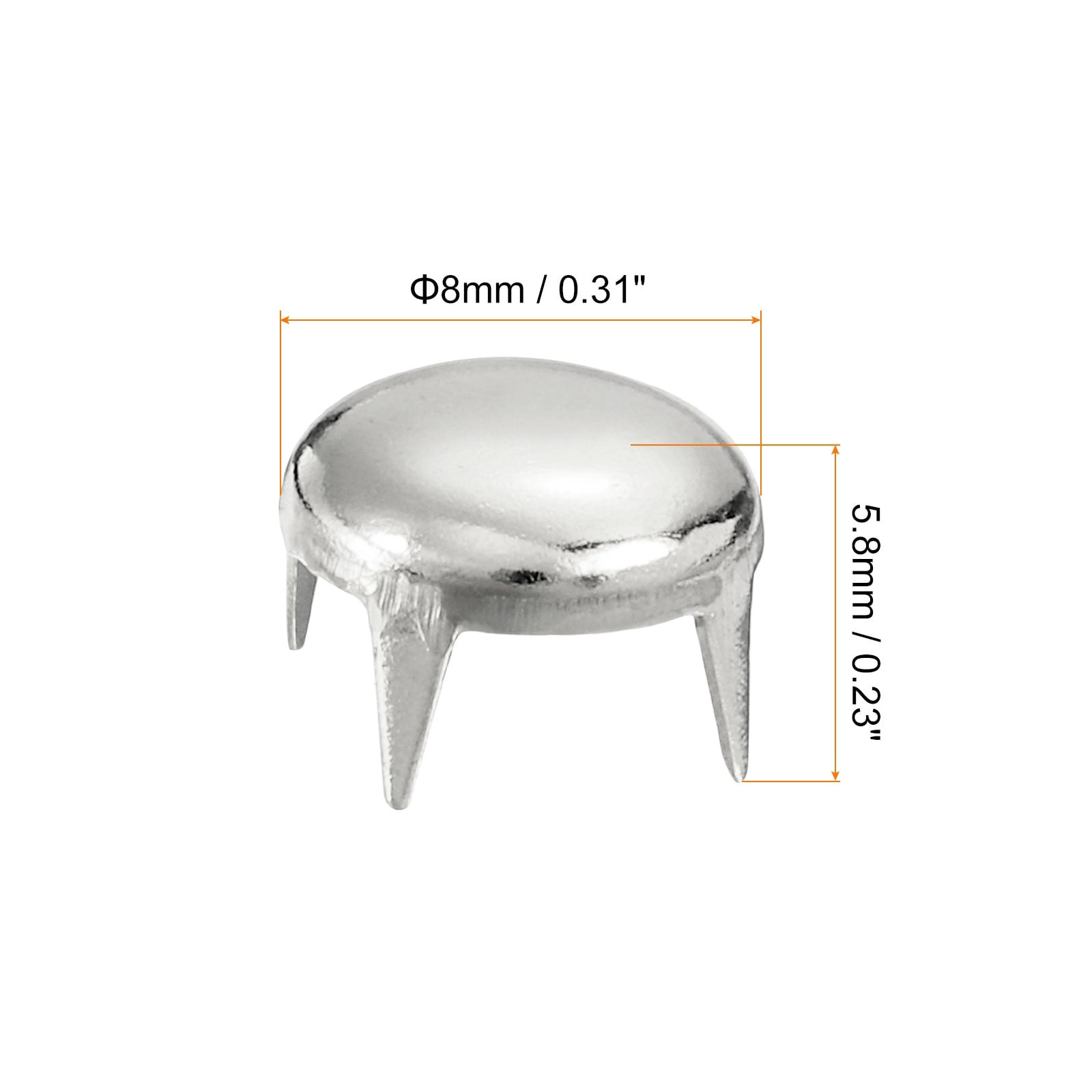 Round Dome Studs Metal Claw Beads Nailhead Rivets Spike Studs Spots Punk Rock