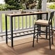 preview thumbnail 119 of 131, Crestlive Products Patio Outdoor Rectangle Bar Table Combinable Pub Table 55.12 inches long - Brown