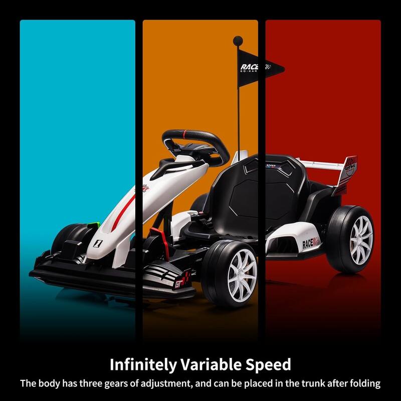 Electric Go Kart Drift Kart Outdoor Race Toy for Kids Best Gifts