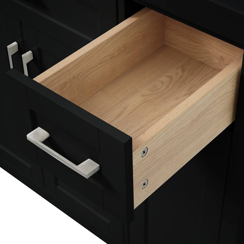 36 inch MDF Freestanding Bathroom Vanity without Top with Soft-Close Drawer