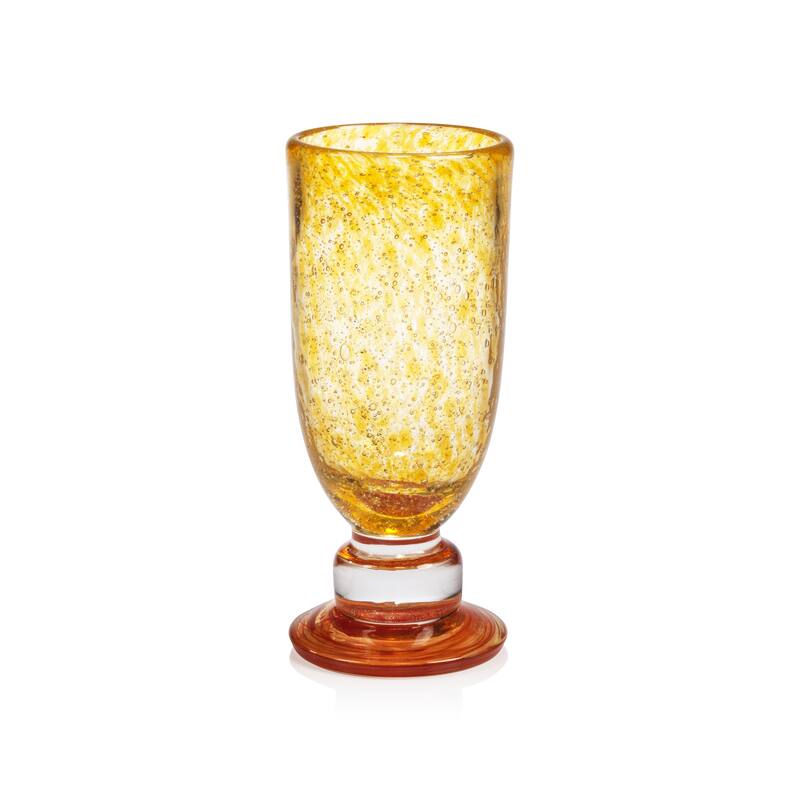 Antibes 4-Piece Set Mimosa / Bellini Glasses - Yellow w/ Orange Base
