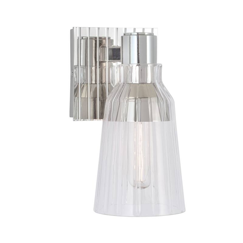 Carnival 9'' High 1-Light Sconce - Polished Nickel - 9 inch Tall
