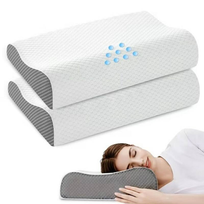 2-Pack Memory Foam Pillow, Cooling & Soft - Standard