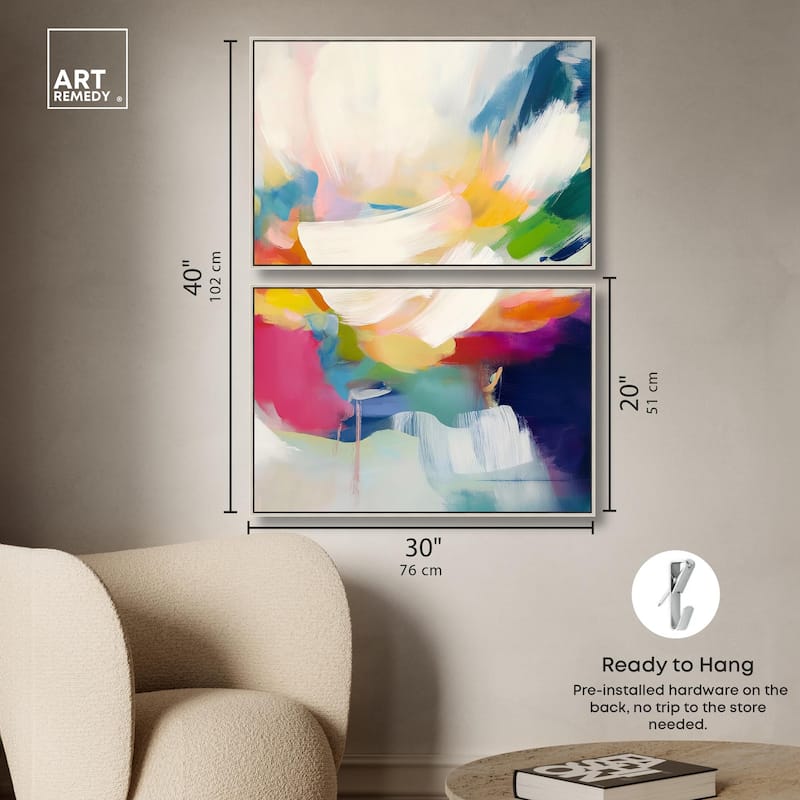 Riot of Color I Canvas Set of 2 by Art Remedy