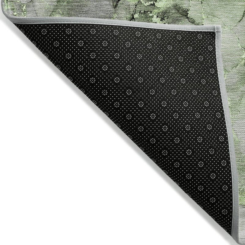 Machine Washable Indoor/ Outdoor Abstract Chantille Rug