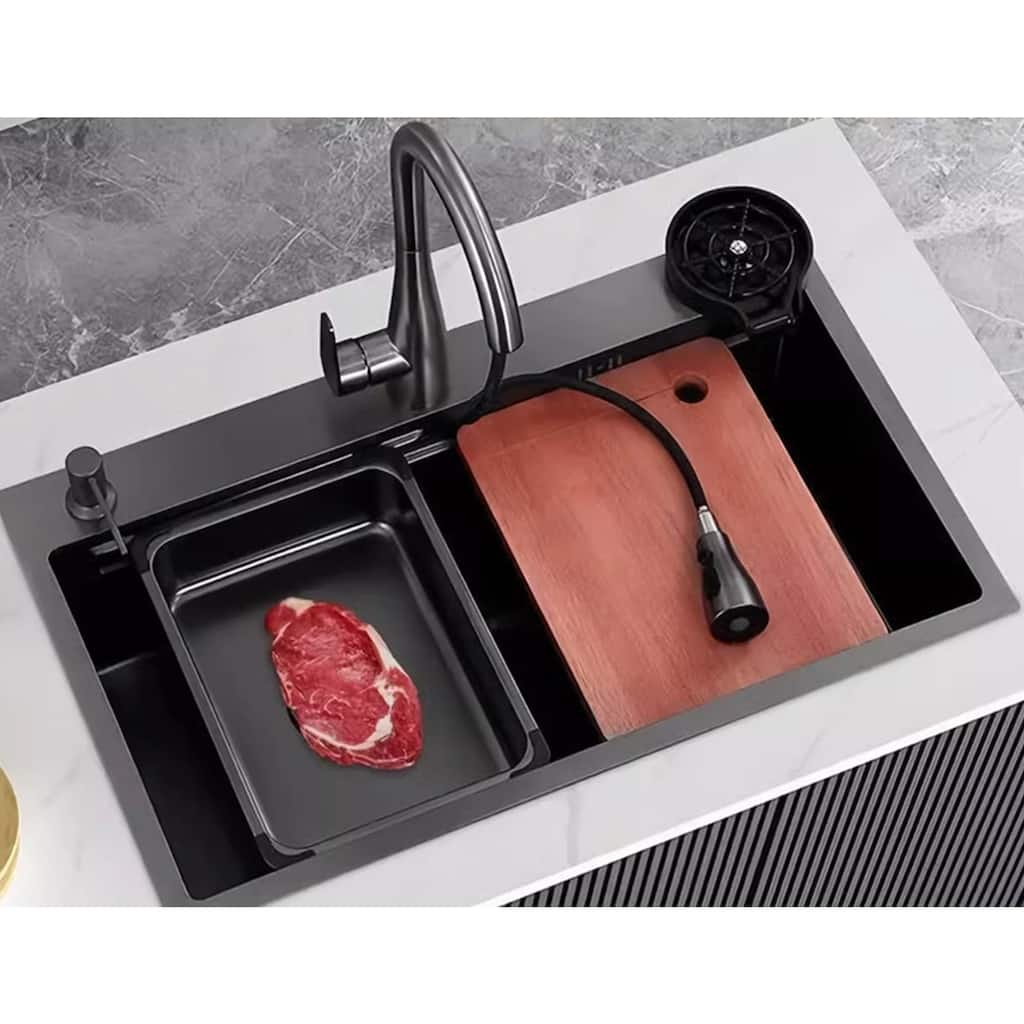 Single Bowl Stainless Steel Kitchen Sink with Chopping Board