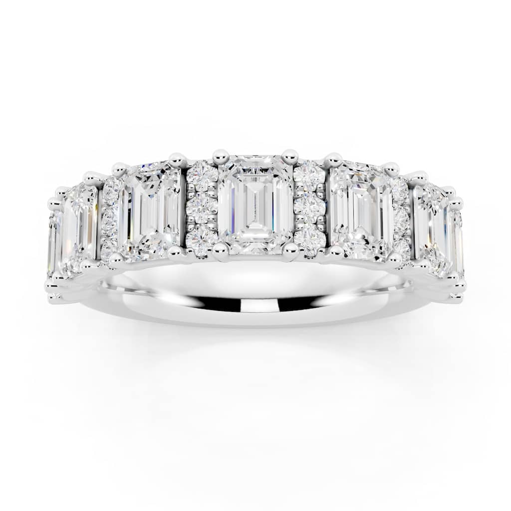 Auriya 14k Gold 2 1/2ctw Lab Grown Diamond Anniversary Ring (E-F VS)
