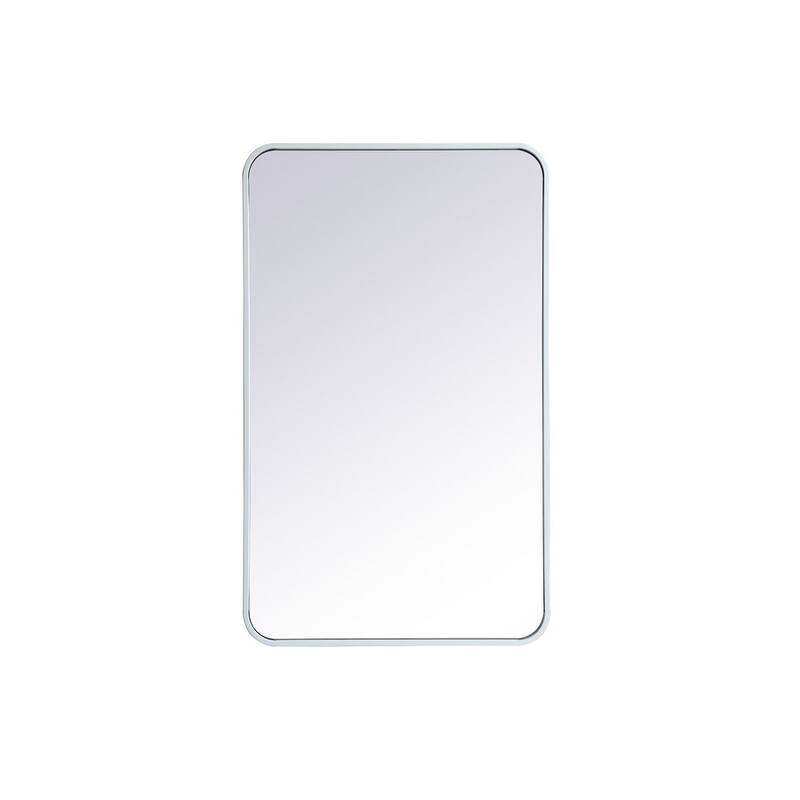 Ezra Soft Corner Metal Rectangular Mirror