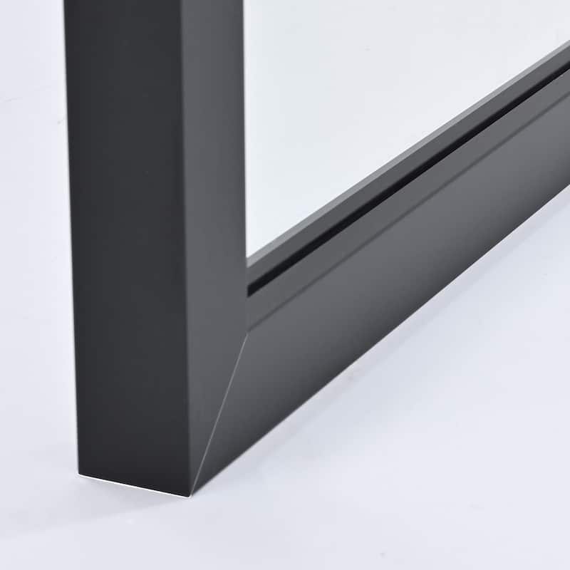Arcos 34" W x 74" H Framed Fixed Glass Panel