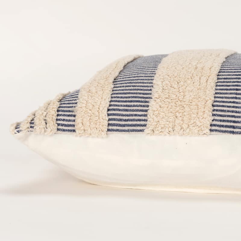 Rizzy Home Boho Stripe Tufted Throw Pillow