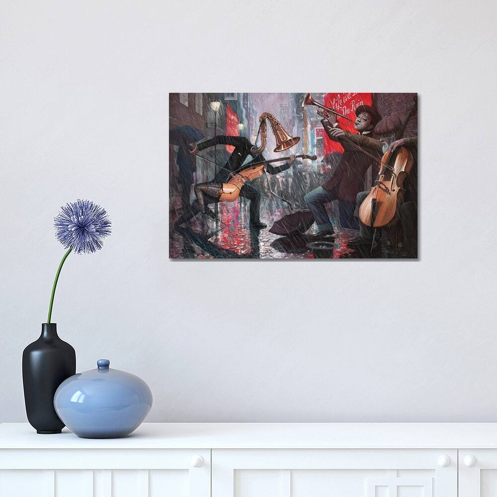iCanvas "Life Is A Dance In The Rain V" by Adrian Borda Canvas Print