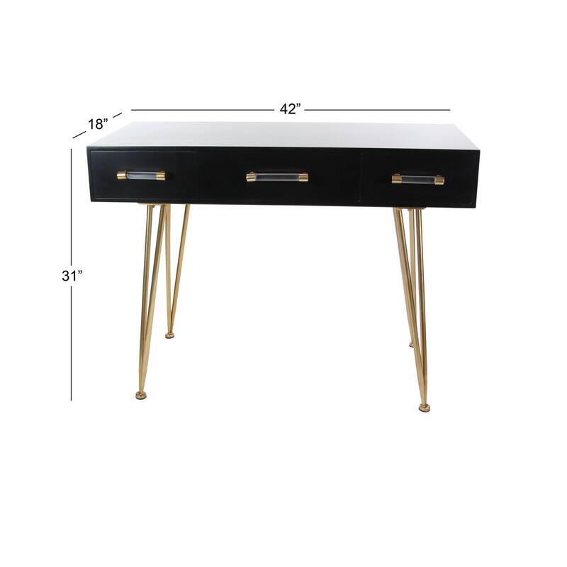 Wood Console Table - Black - Roche River Decor