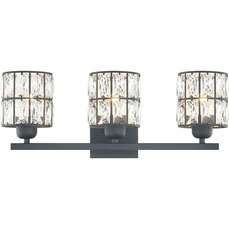 James Allan Raymond 3 Light 21" Wide Bathroom Vanity Light - Matte Black