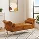 preview thumbnail 7 of 65, Armed Ottoman Bench PU Leather Bench Button Tufted Sofa Stool Bench Footrest Stoolfor Entryway, Living Room and Window