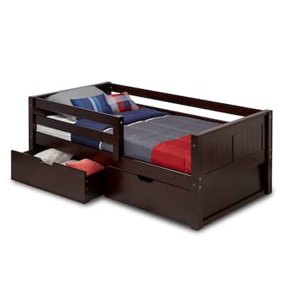 Camaflexi Panel Headboard - Twin Size Day Bed with Front Guard Rail & Drawers