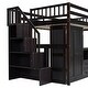 preview thumbnail 59 of 58, Full Size Multifunctional Loft Bed with Wardrobe With Shelves,A Side Desk With 2 Drawers,A Movable Table