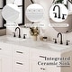 preview thumbnail 9 of 61, Modern Bathroom Vanity with Ceramic Sink, Soft-Close Storage Cabinet and Glossy Easy-Clean Countertop