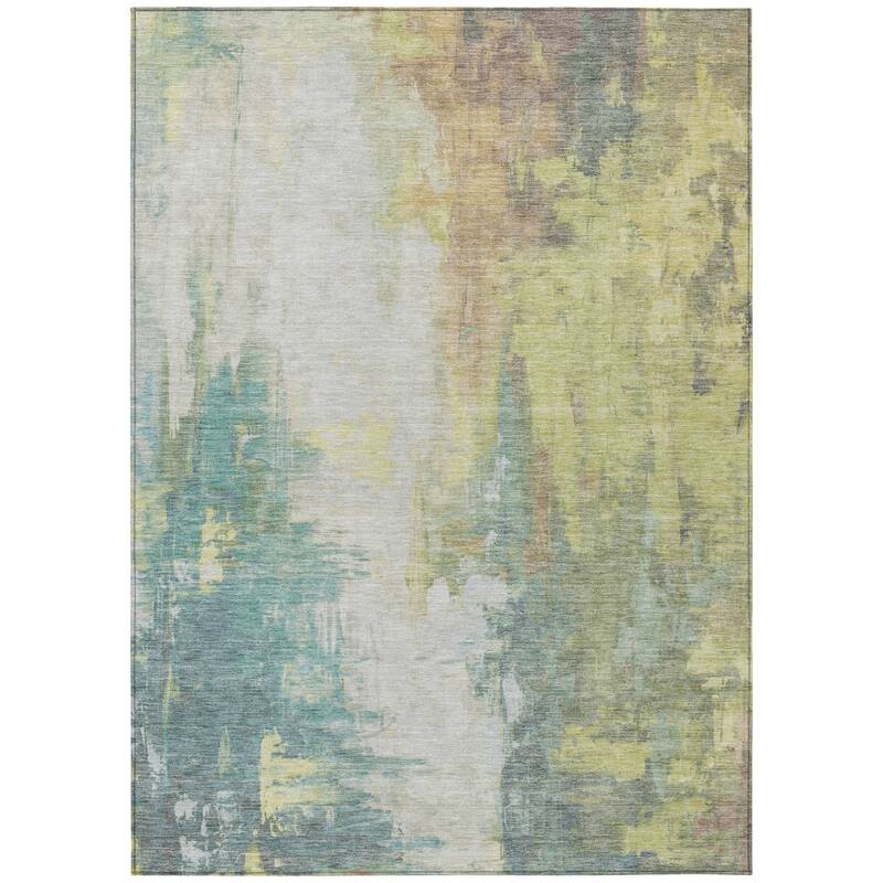 HomeRoots Abstract Transitional Rectangle Outdoor Rug