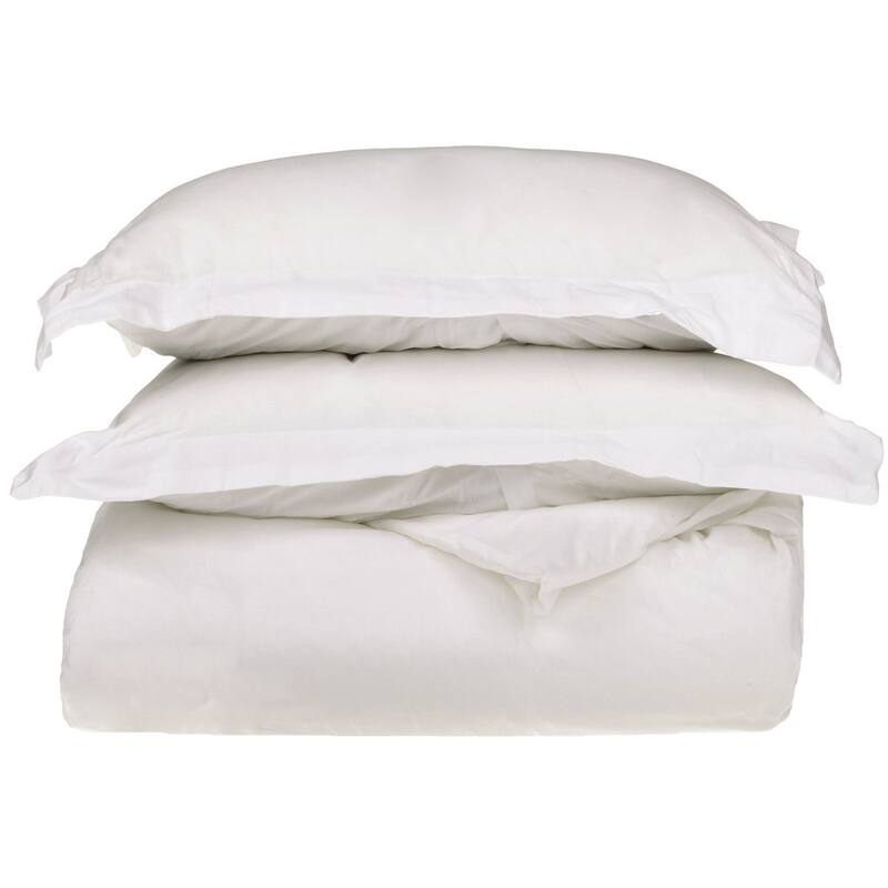 Superior 300-Thread Count Solid Egyptian Cotton Duvet Cover Set