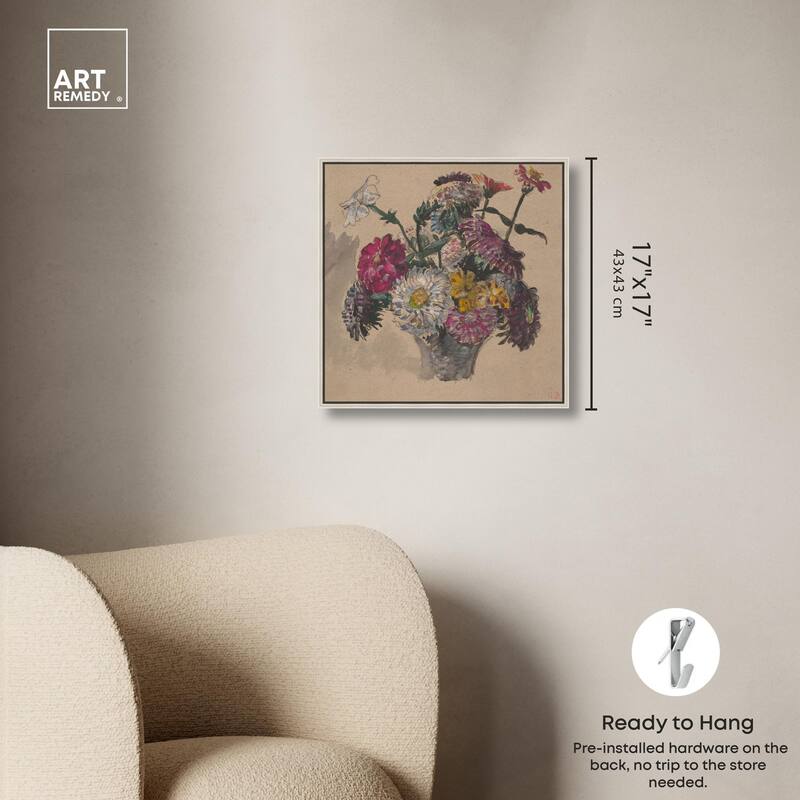 Basket of Flowers Canvas by Art Remedy