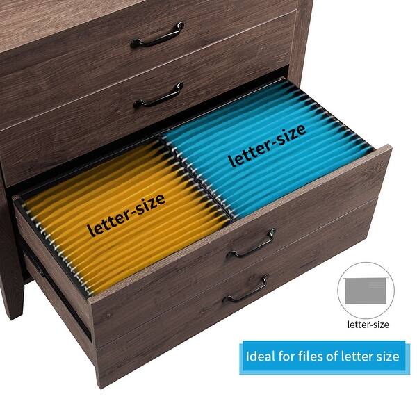 Shop Home Office Lateral File Cabinet With Two Drawers Overstock 32039967