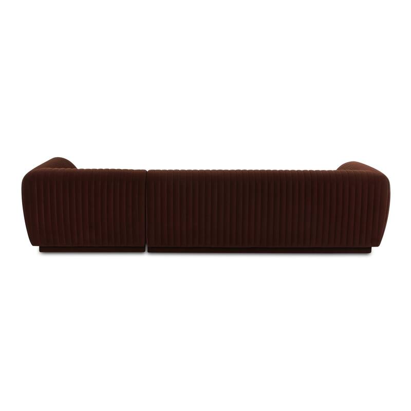 NADAAL STUDIOS Iona, Left Hand Facing Upholstered Sectional, Brown - 116.75 X 71 X 27.5