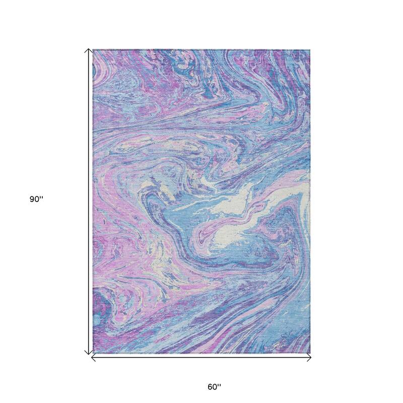 HomeRoots Abstract Transitional Rectangle Outdoor Rug