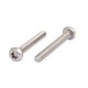 M8x40mm 304 Stainless Steel Button Head Torx Security Machine Screws 5pcs Silver Tone