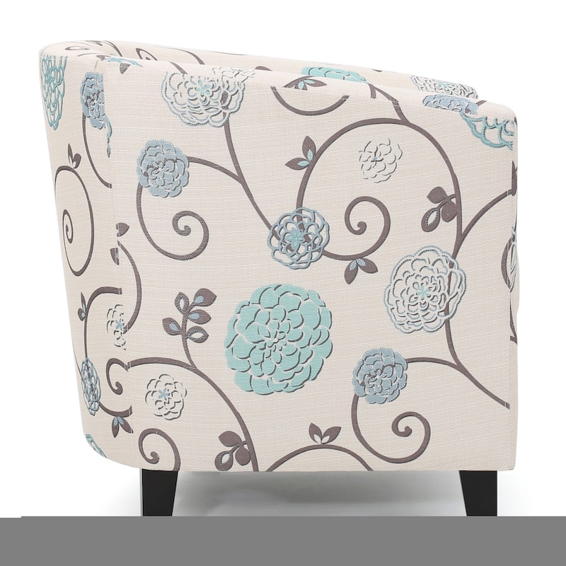 Modern 30.5" Upholstered Club Chair with Birch Wood Legs for Living Room