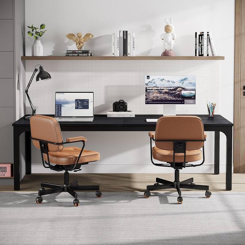 78.7" Extra Long 2-Person Computer Desk, Double Workstation for Home Office